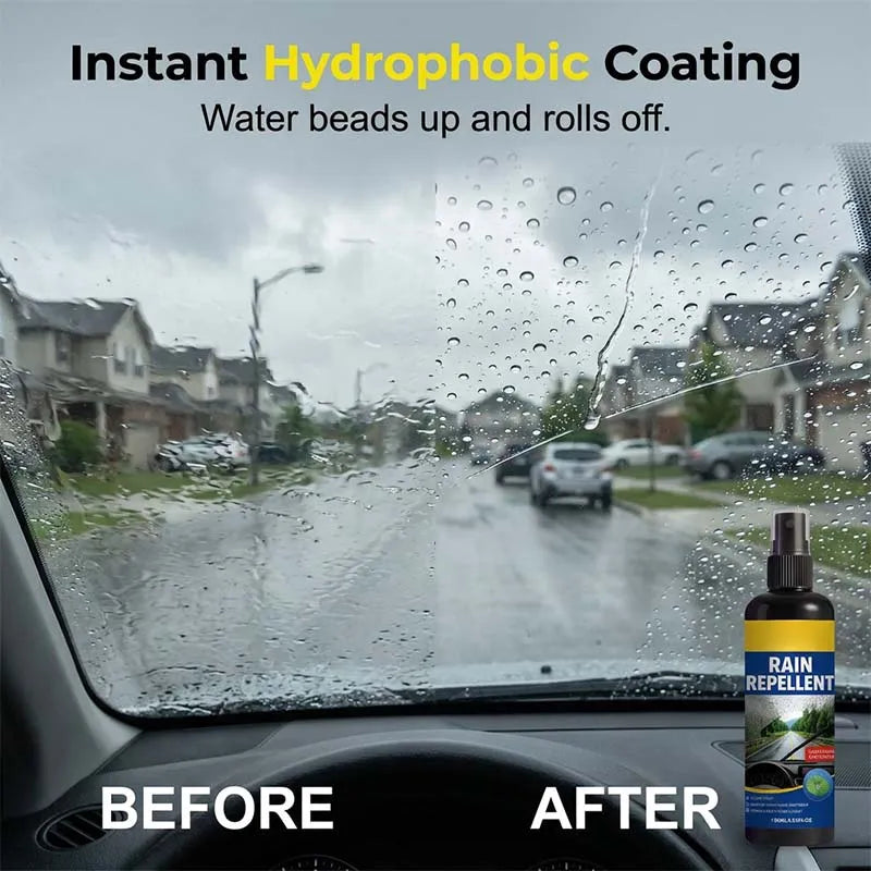 Crystal Clear Windshield Rain Repellent Spray