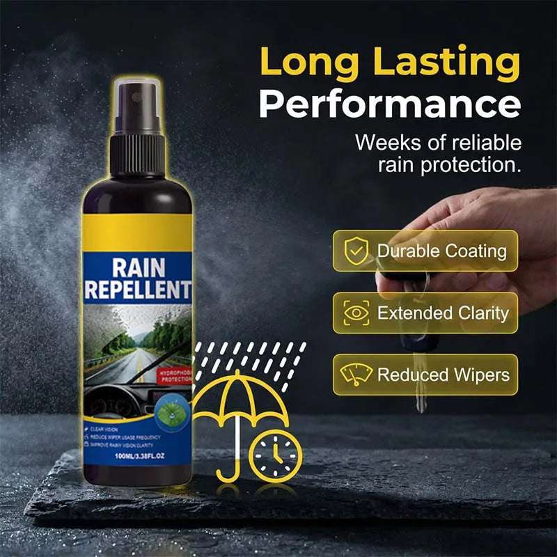 Crystal Clear Windshield Rain Repellent Spray