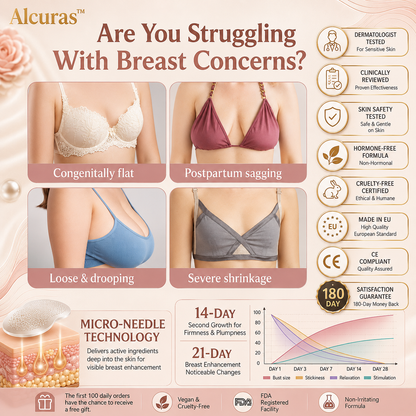 Alcuras™ Nano-Microneedle Bust Lift Patches ✨ — No Surgery Needed. For a firmer, fuller, more lifted-looking bust contour & renewed feminine confidence 💖