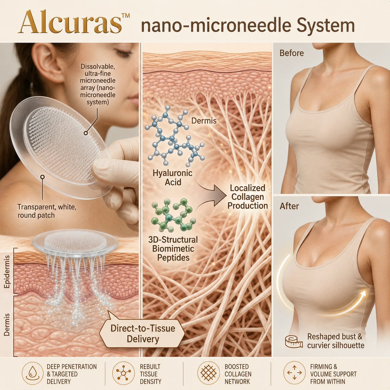 Alcuras™ Nano-Microneedle Bust Lift Patches ✨ — No Surgery Needed. For a firmer, fuller, more lifted-looking bust contour & renewed feminine confidence 💖