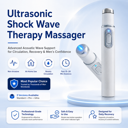 Bikenda® Ultrasonic Shock Wave Therapy Massager——Restore Circulation. Relieve Deep Pain. Rebuild Male Confidence.
