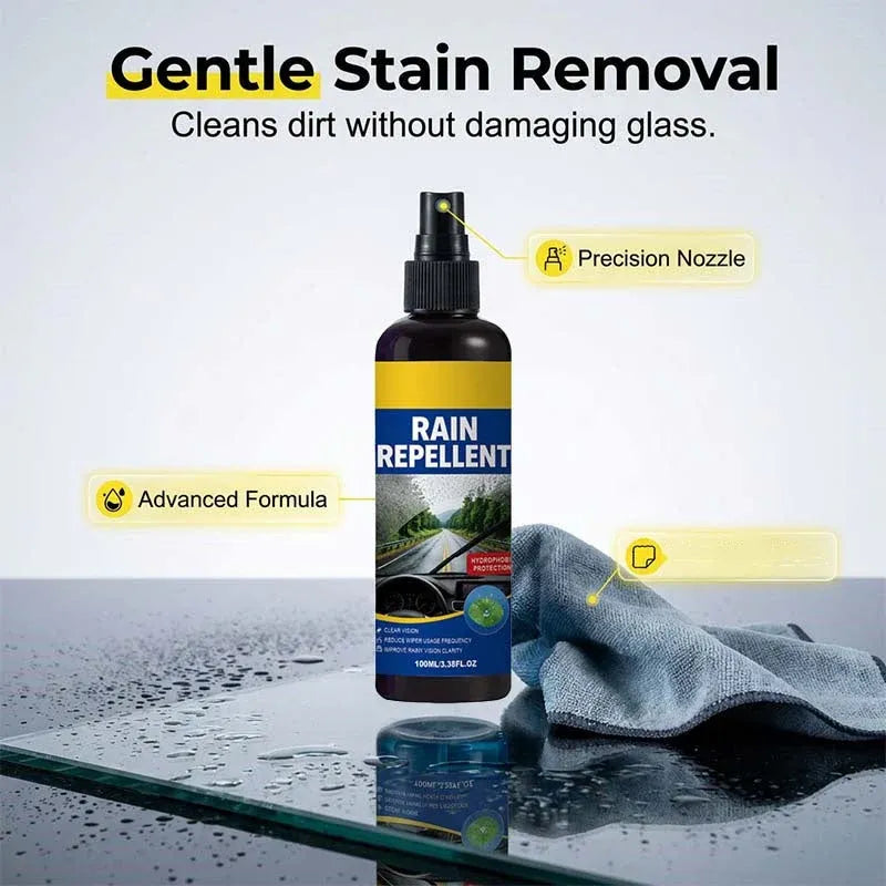 Crystal Clear Windshield Rain Repellent Spray