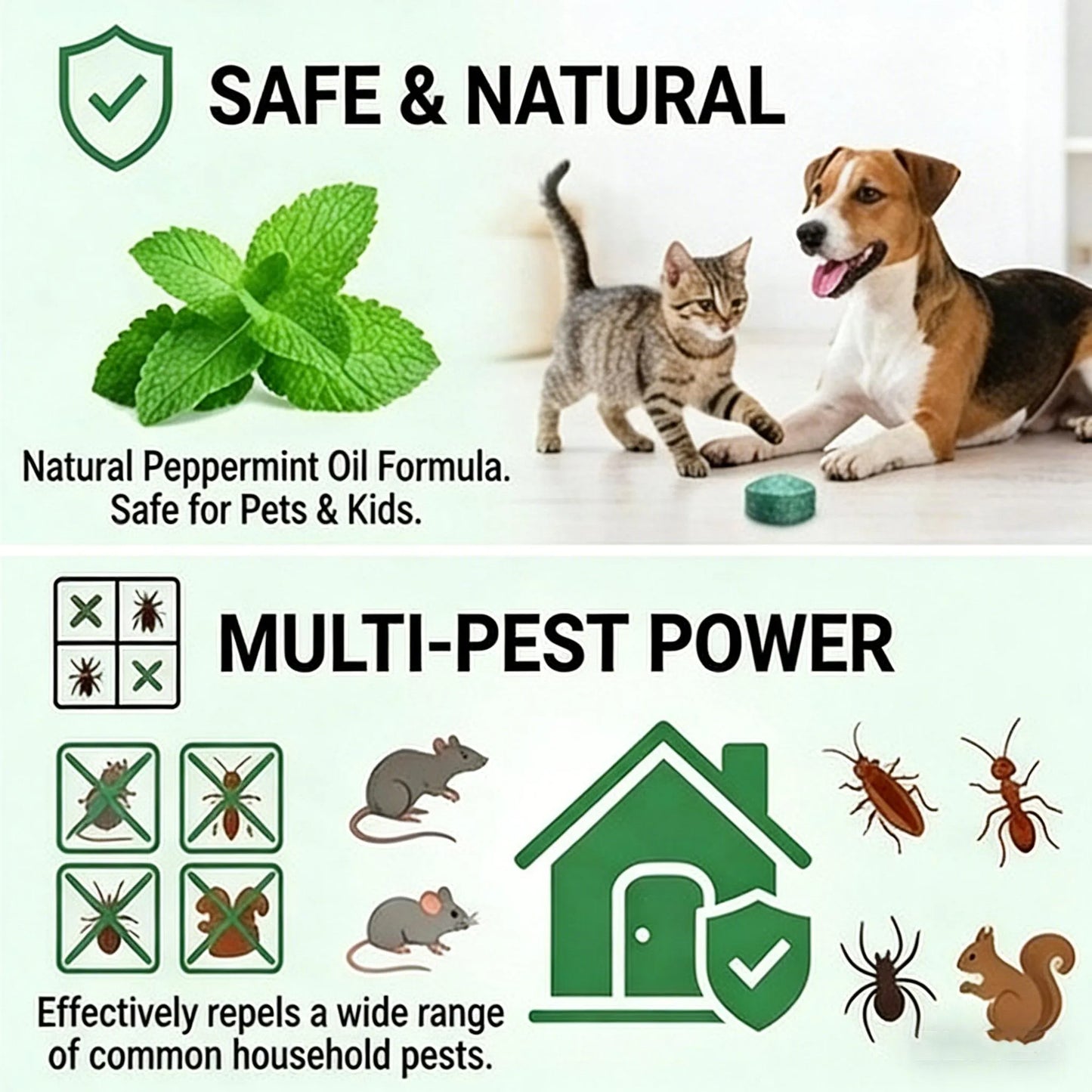 Natural Peppermint Rodent Repellent Balls (12 Pack) 🚫Keep Rats, Mice & Pests Away Safely✅