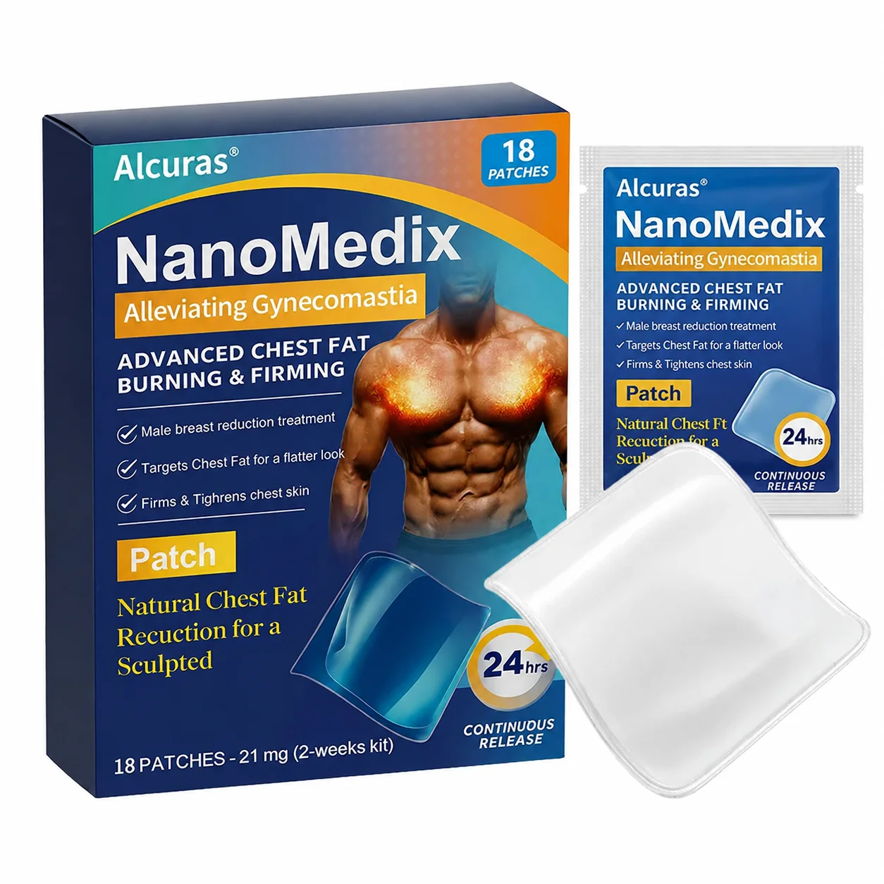 Alcuras® SculptXX Gynecomastia Burn & Firm Chest Patch